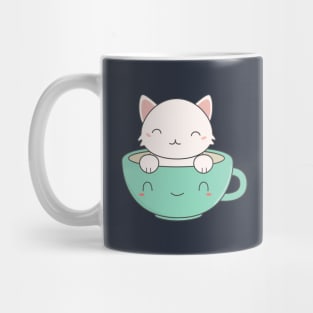 Kawaii Cute Coffee Cat T-Shirt Mug